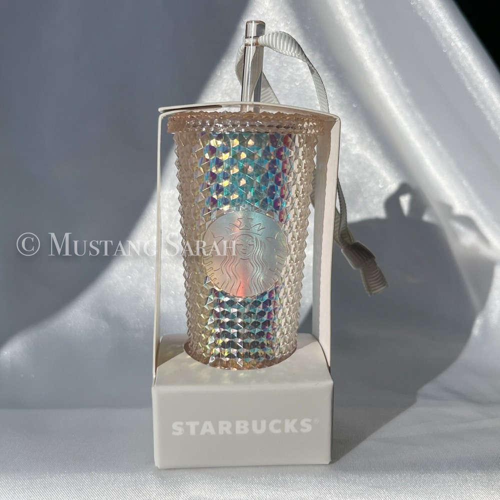 Starbucks Japan Shiny Studded Xmas Ornament Keychain 2022 Asia Limited Honey NIB - Picture 1 of 4